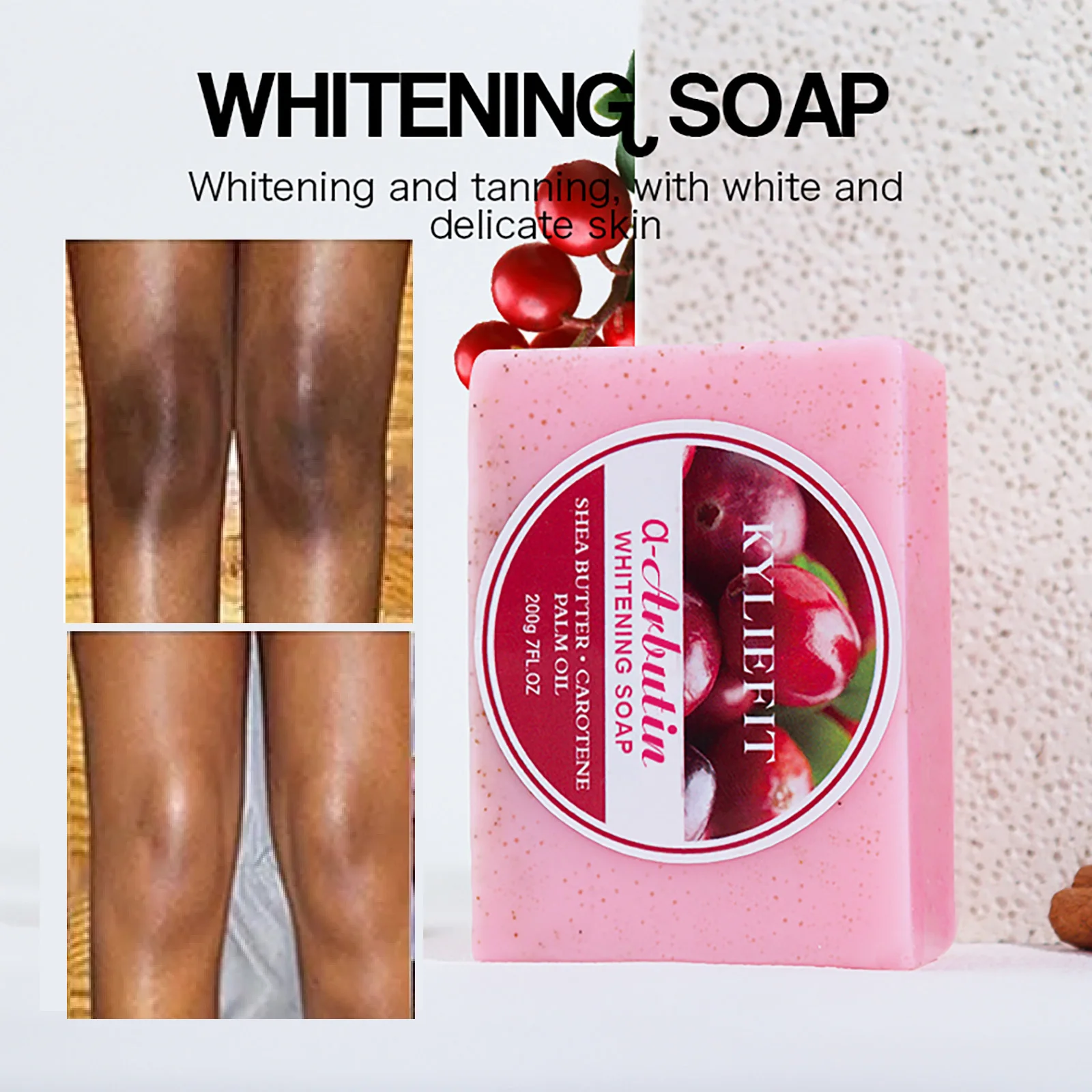 

AILKE Lightening Bath Soap Bar For Black, Dark, Fair, Caramel Skin, Smoothening, Exfoliation, Clean Stains For Face And Body