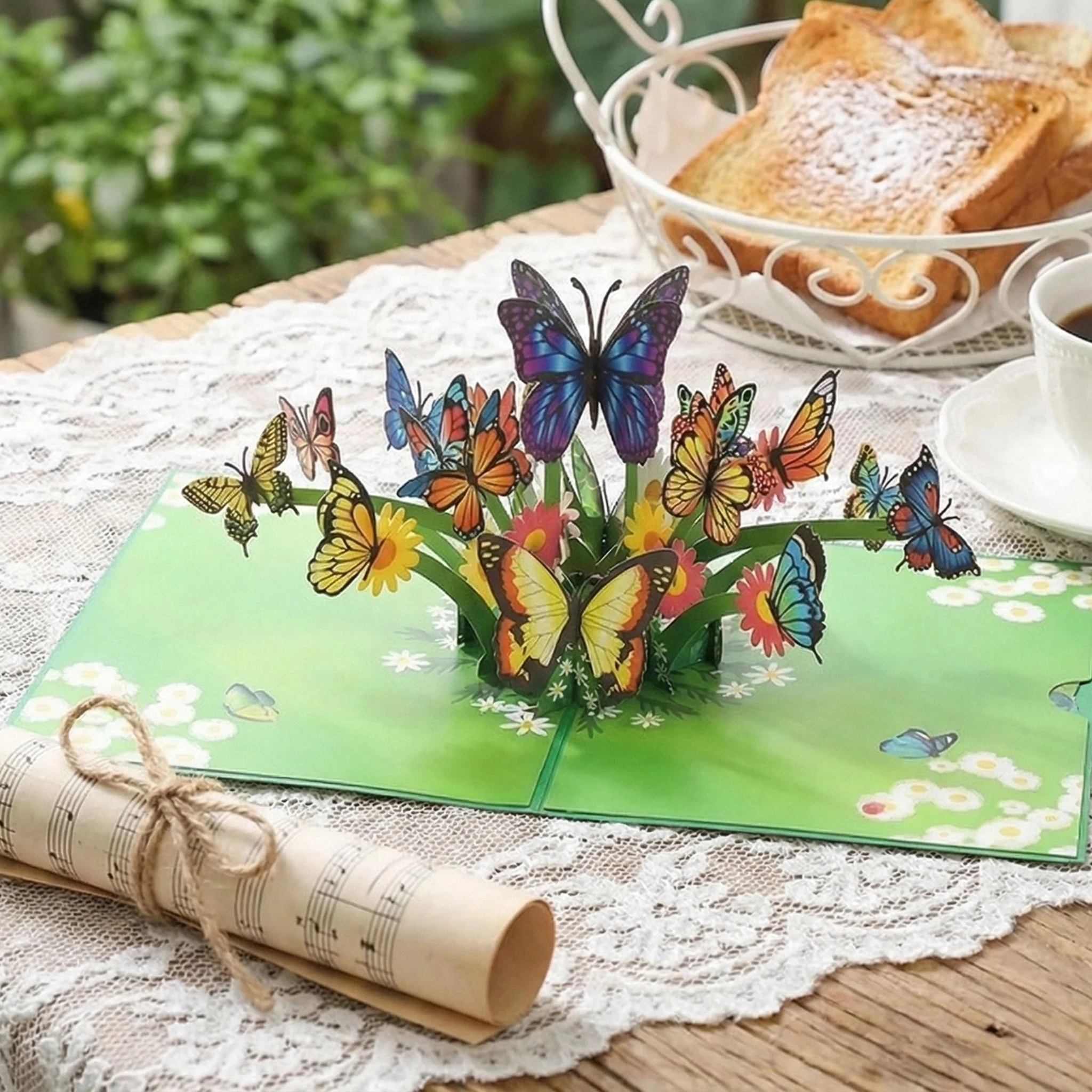 Lebendige 3D-Pop-Up-Grußkarte - für Geburtstage, Lehrertag, Erntedankfest, Jubiläen, Hochzeiten und Muttertag