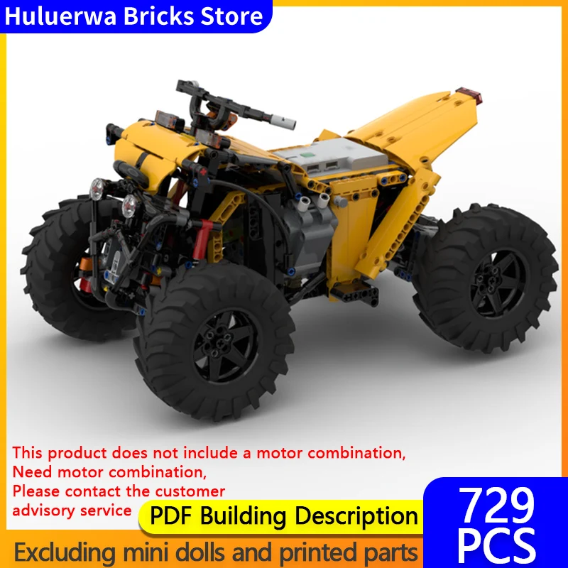

Speed Racing Car Model MOC Building Bricks Four-Wheel Off-Road Motorcycle Modular Technology Gifts Holiday Assemble Toys Suit