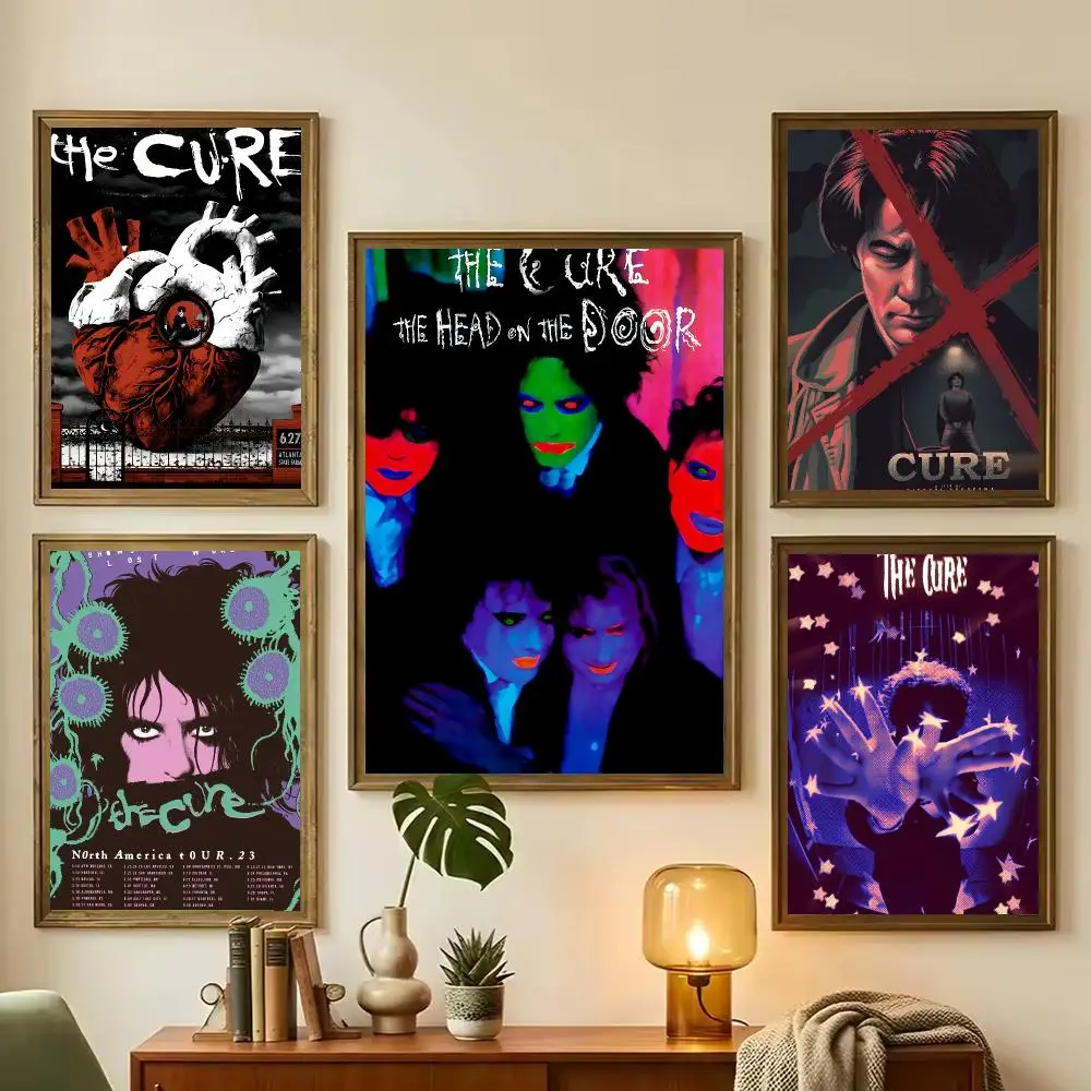 Band The Cure Painting Calligraphy Stylish Wall Art Poster, Bedroom Living Room Home Decor Gift