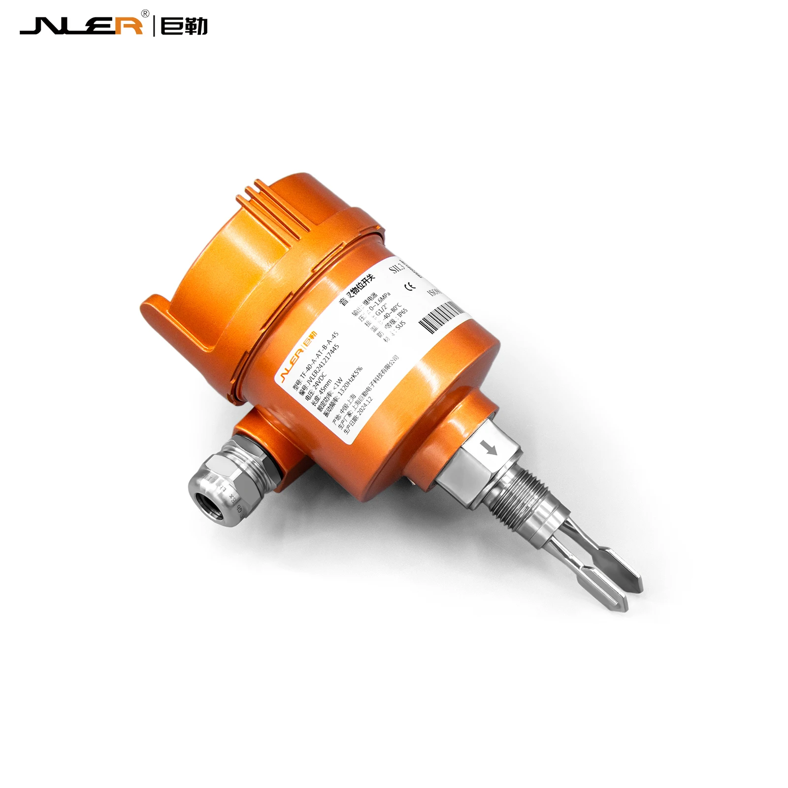 TF-40 Metal Liquid Level Switch 0.1% Accuracy G1/2 Connection Compact Vibrating Tuning Fork CE ISO9001 Approved ODM OEM