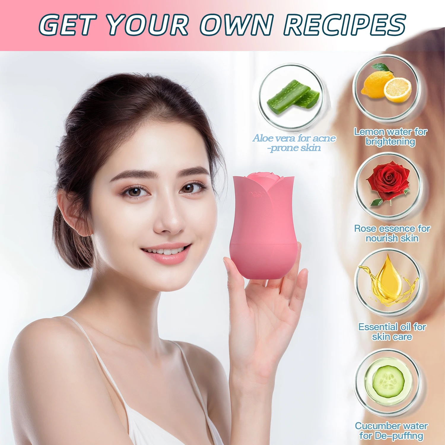 1pc Rose Shape Ice Roller for - Ice Roller Face Cold ulasan dan harga