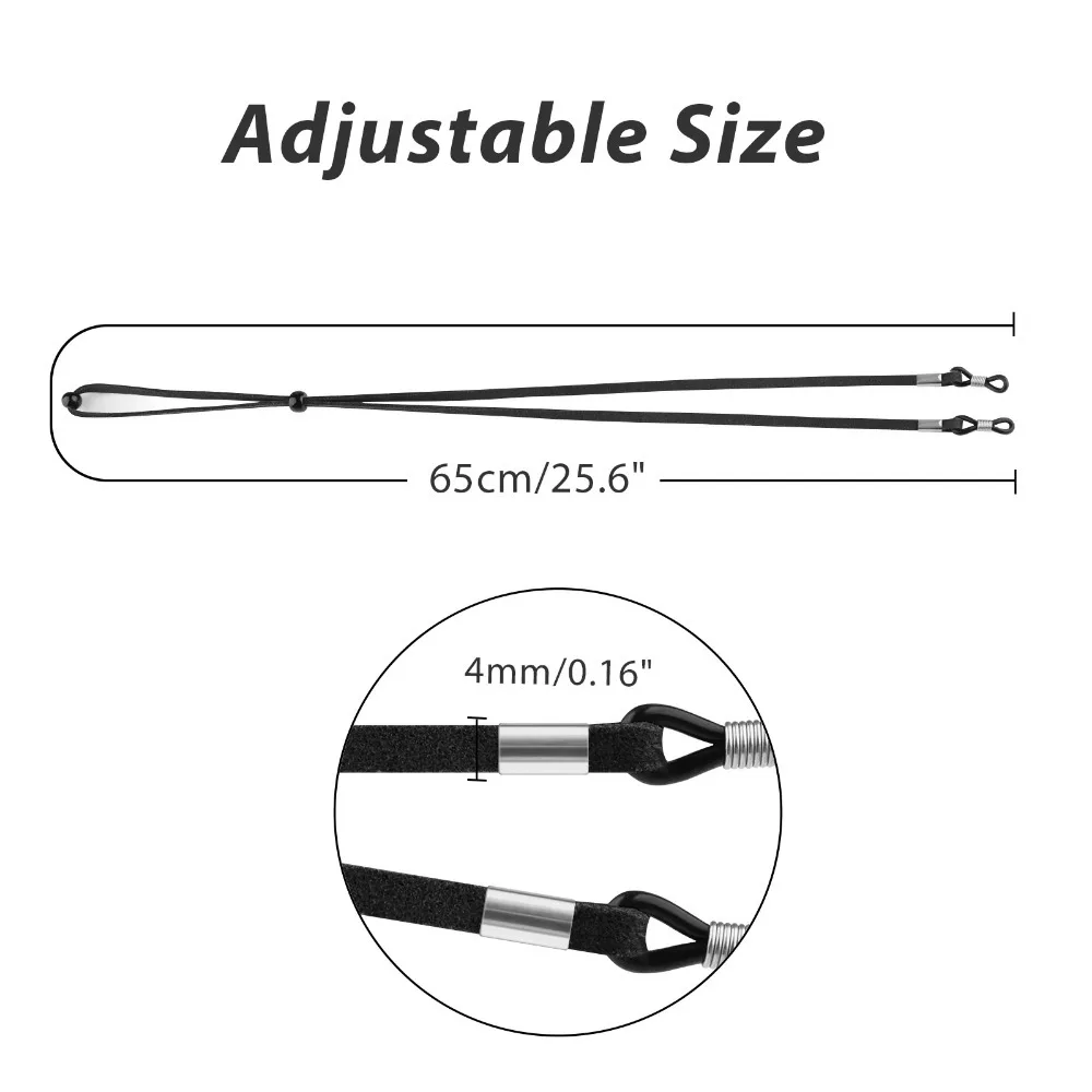 Unisex Solid Color Anti-Lost Eyeglass Lanyard with Adjustable Suede Cloth Rope Anti-Slip Glasses Strap for Men And Women image 4