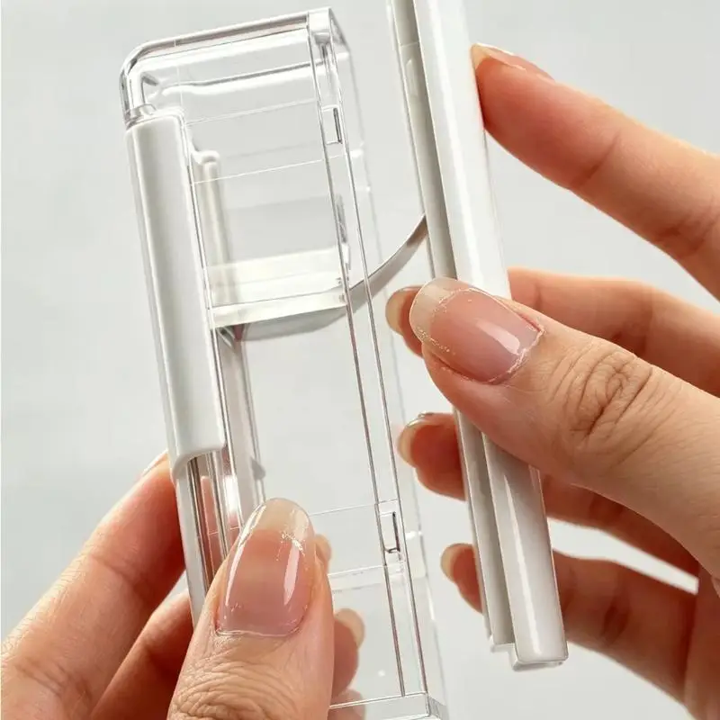 Portable Auto Popup Dental Floss Box Large Capacity Lightweight Floss Stick Dispenser for Business Trip Car Outdoor Use