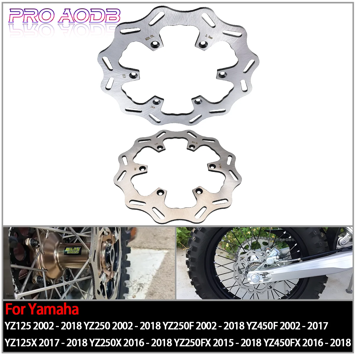

For Yamaha YZ 125 250 250F 450F 125X 250X 250FX 450FX WR 250F 450F 2002-2018 Model 240/245mm Rear Brake Discs Rotors Motorcycle