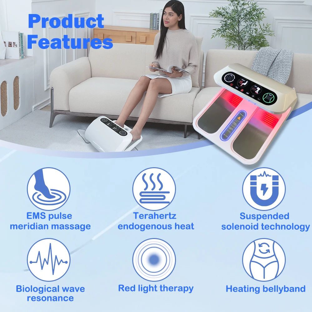 New Terahertz Device Customized Logo Terahertz Therapy Foot Massager with Heat P90 100