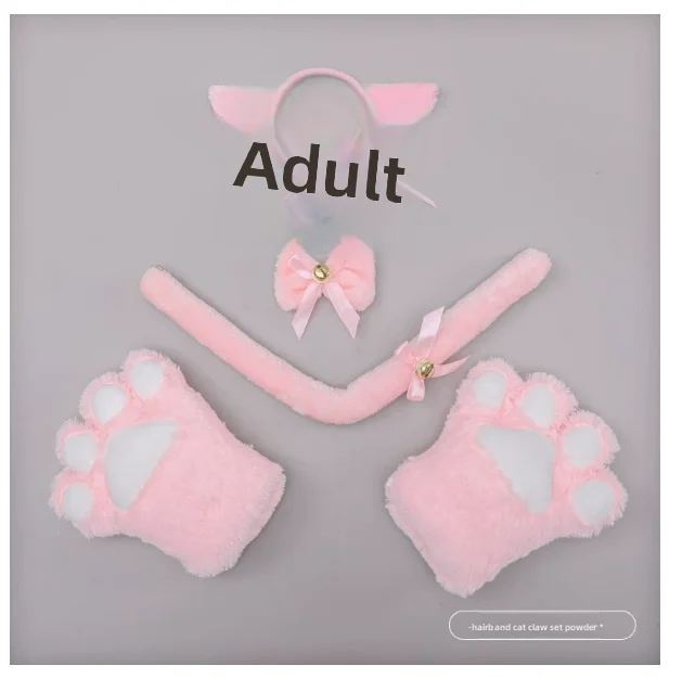 ชุดถุงมือลายอุ้งเท้าแมวน่ารักแบบญี่ปุ่น ขนปุย นุ่มฟู สำหรับคอสเพลย์ แต่งกายเป็นแมว  อุปกรณ์เสริมสำหรับชุดแฟนซีสัตว์น่ารัก