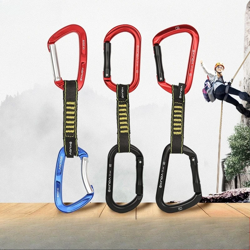 

Be suitable for outdoor mountaineering and rock climbing steel wire door straight curved door flat belt quick hanging main lock