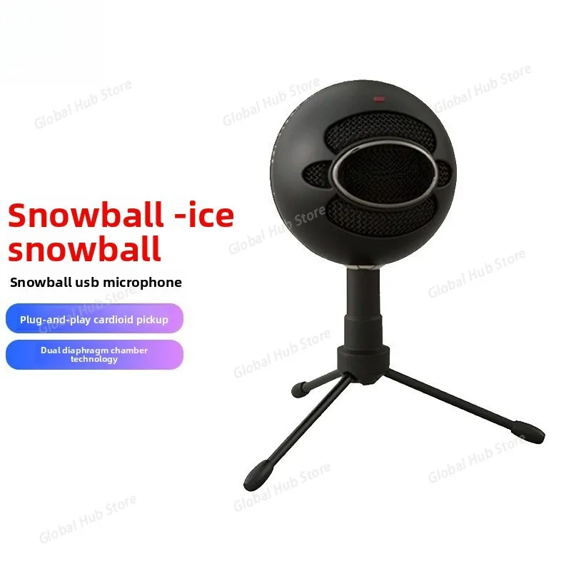 The Snowball-iCE Small Snowball Microphone Is An Entry-level Microphone for Computer Live Streaming, Team Playing, and Karaoke