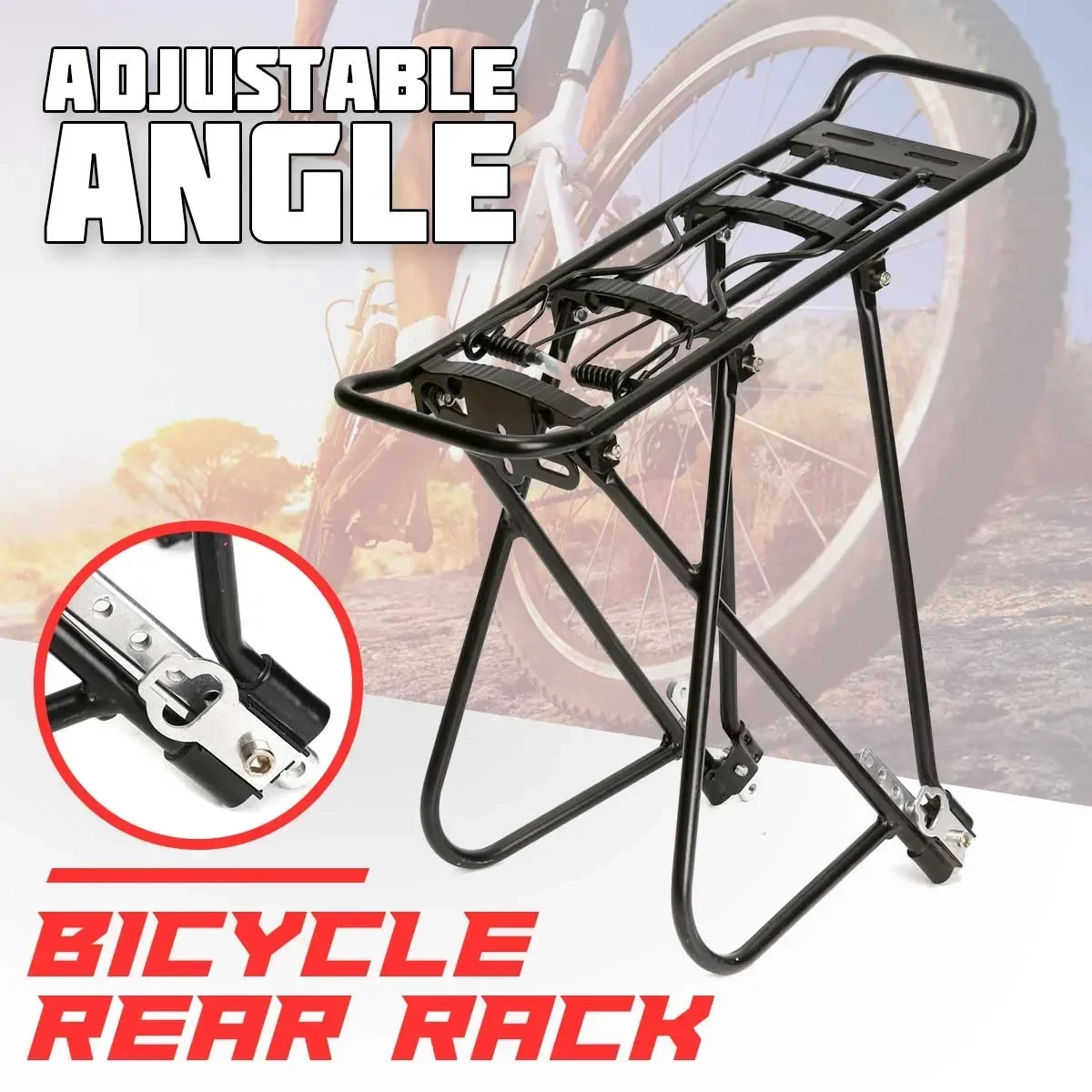 

26-дюймовый багажник для велосипеда, багажник, задняя стойка, полка из алюминиевого сплава, держатель для седельных сумок, подставка с креплением, инструменты