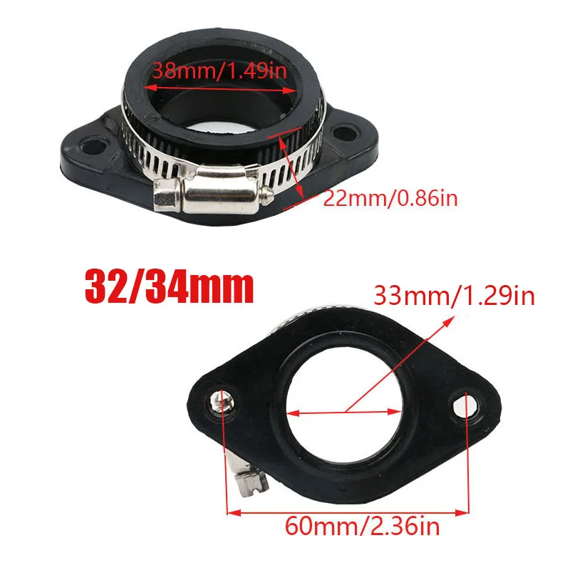 for PWK PE MIKUNI OKO Dirt Bike Universal Super Motorcycle Intake Manifold Rubber Carburetor Interface Adapter 28mm 30mm 32mm 34