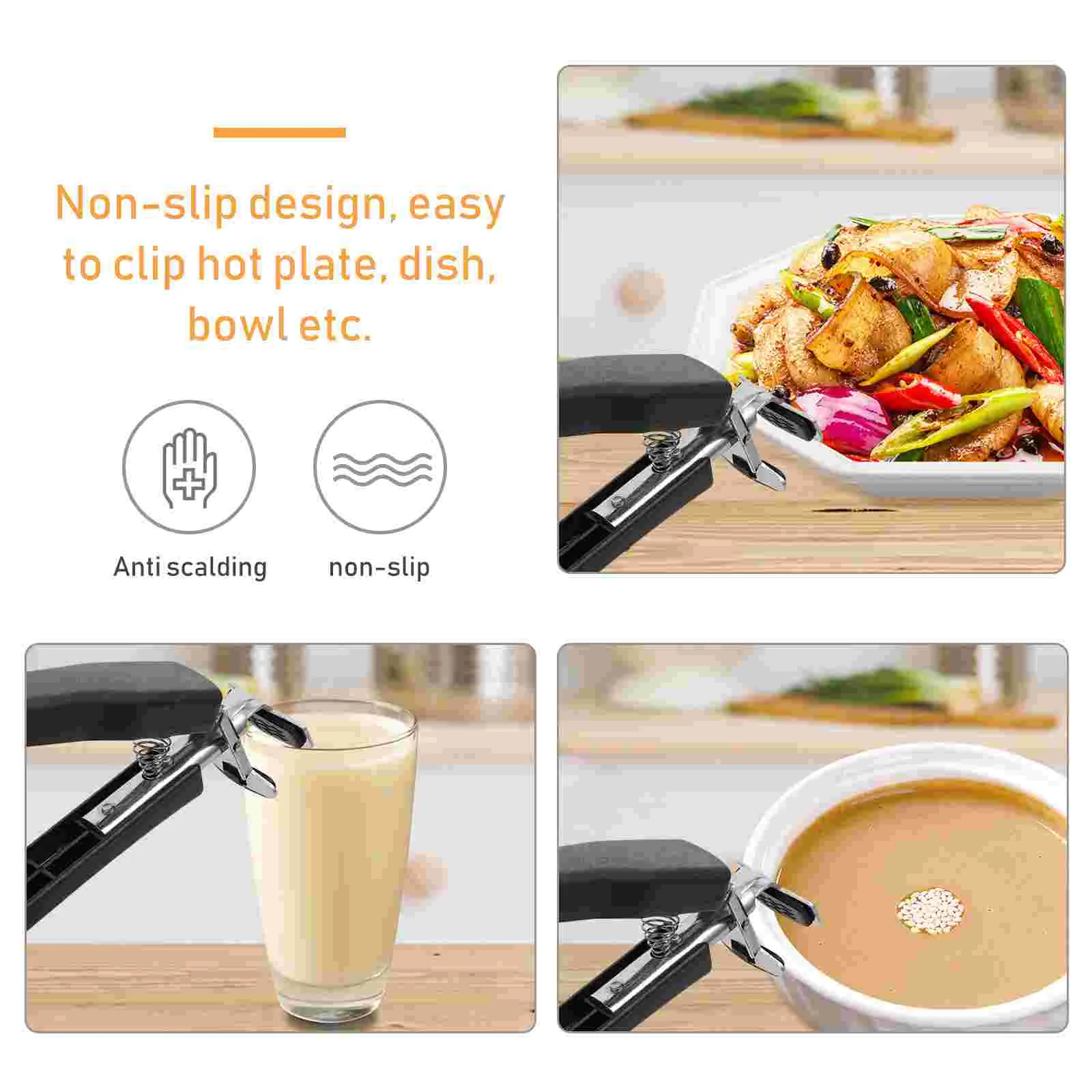 2PCS Bowl Gripper Clip Premium Gripper Clip Kitchen Cooking Gripper Clip Plate Gripper Dish Clip Bowl Clips