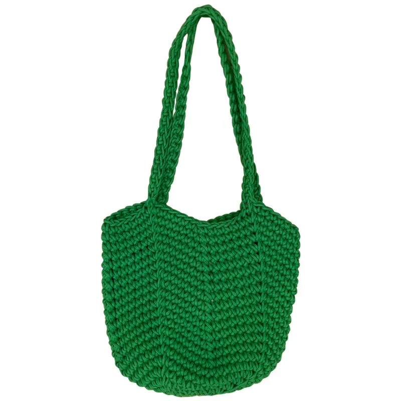 

Fashion Ladies' Luxury Hollowed Out Large Capacity Knitted Bag High-End Feel Mesh Simple Casual Single Shoulder Bags Tote Bag