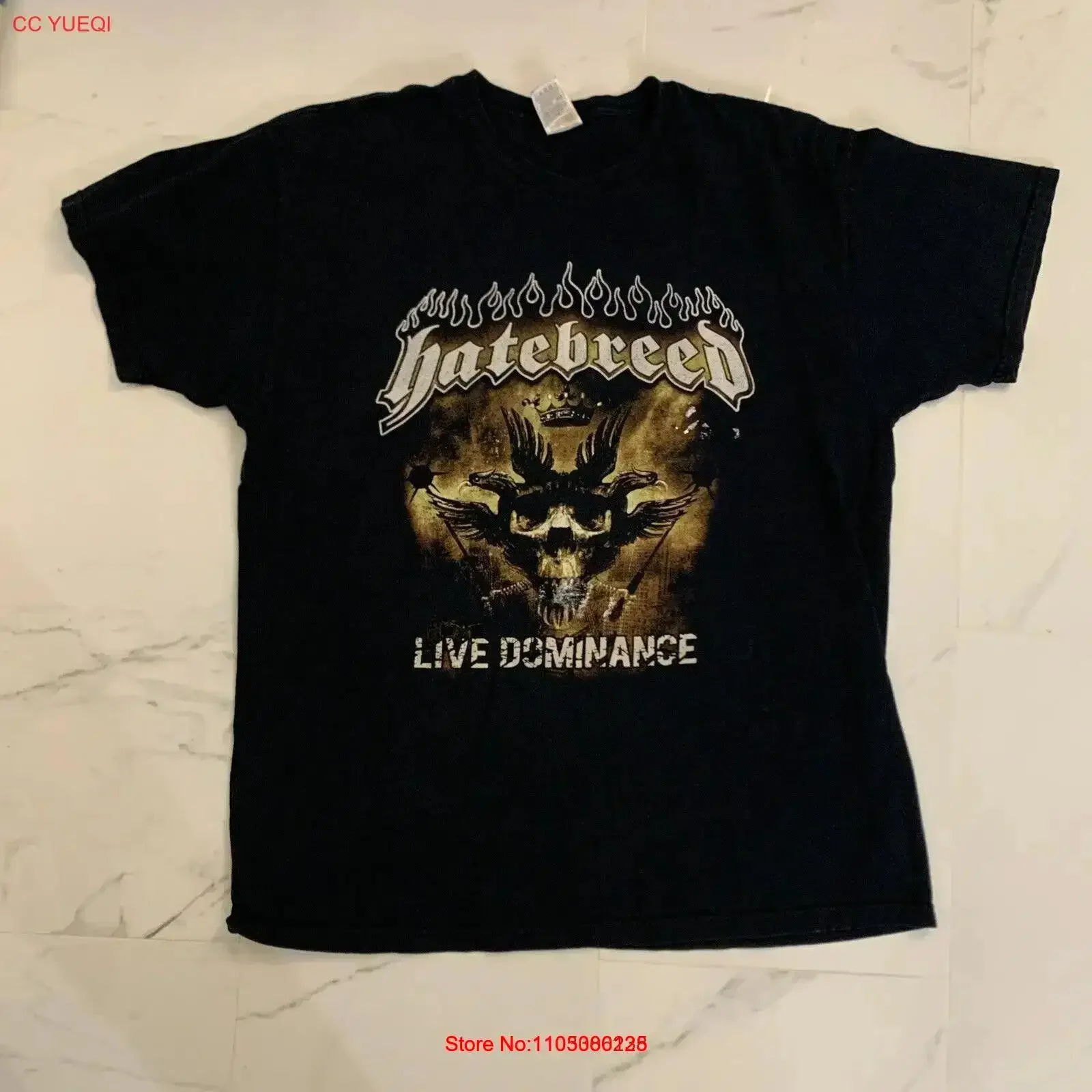 Hatebreed Live Dominance T Shirt Circa 2008 Taille XL vintage Haut étiré délavé pour un usage quotidien Vêtements de créateurs respirants