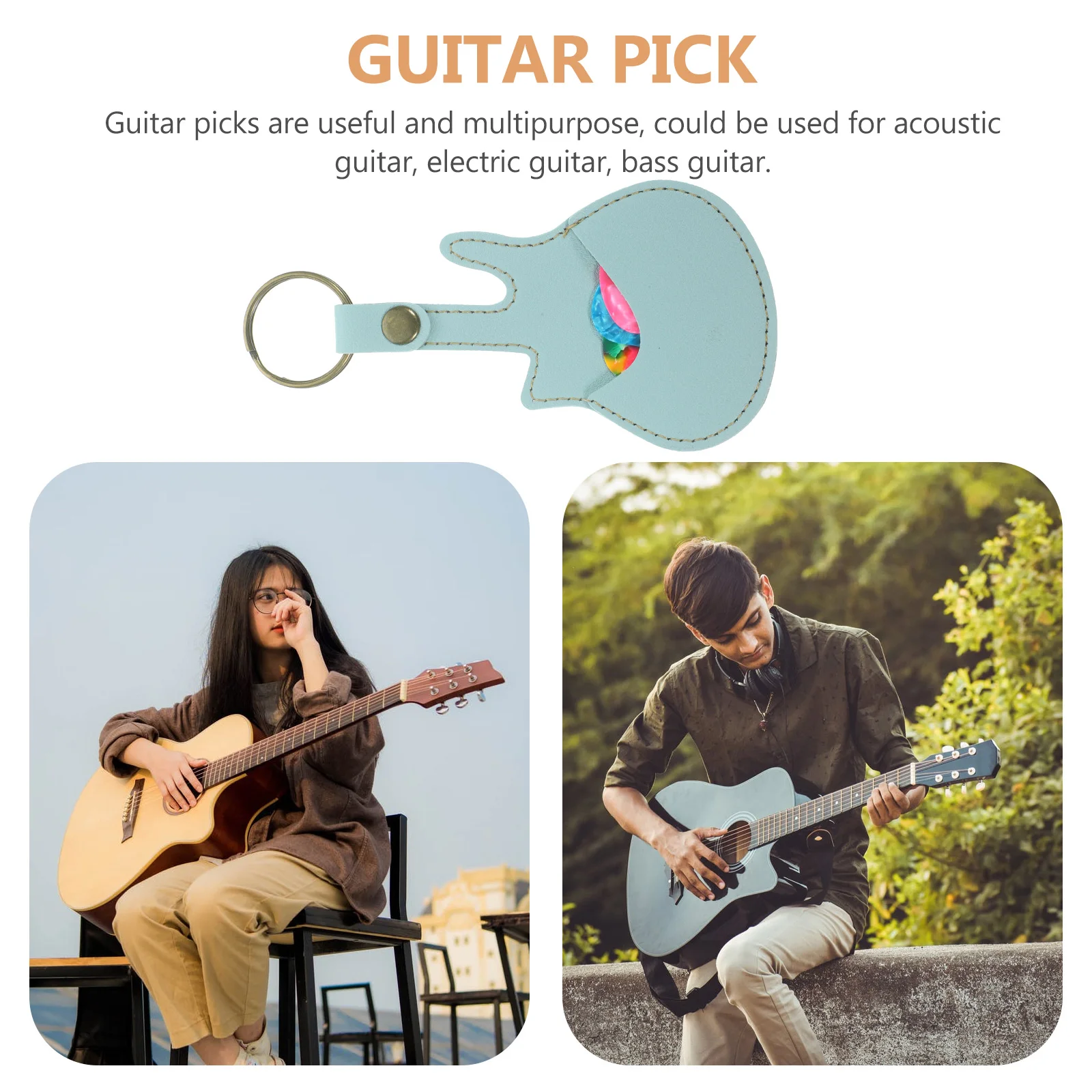 

Guitar Pick Carrying Case Storage Bag Organizer Electric Acoustic Plectrums Picks