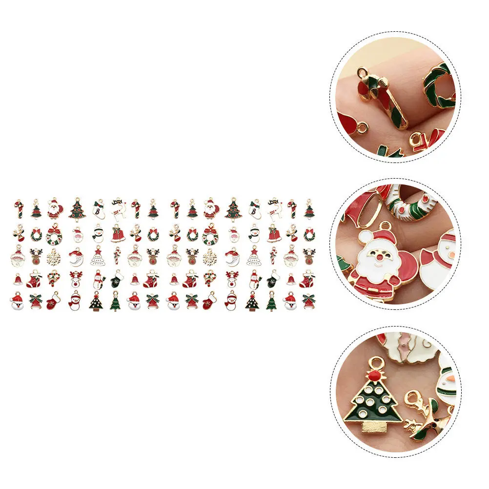 100 قطعة عيد الميلاد سحر سبائك المعلقات تصميم عقد دي اي واي سوار أقراط المفاتيح اكسسوارات صنع المجوهرات #1