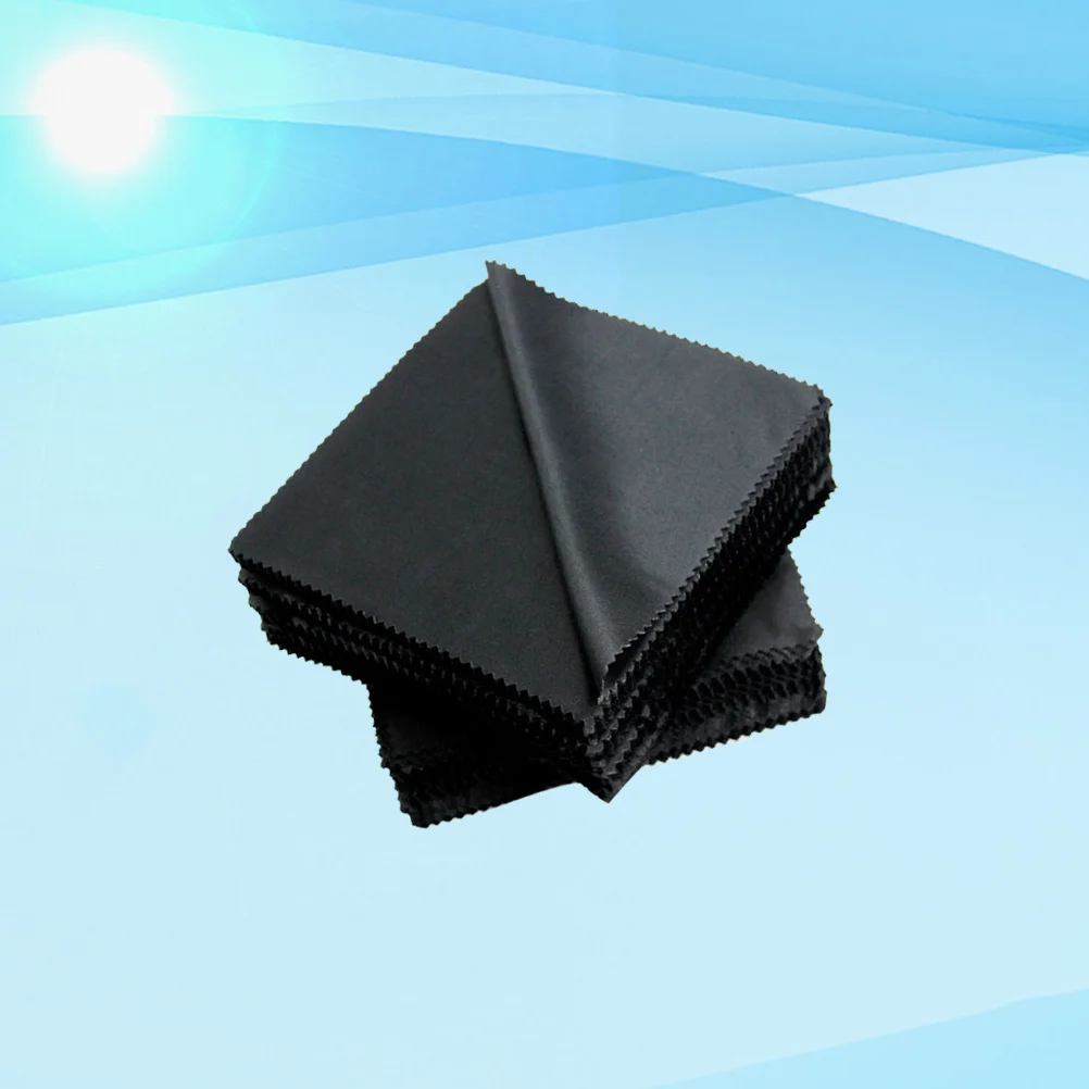 

100Pcs 15x15cm Microfiber Eyeglasses Cleaning Cloth Black Soft Durable Portable Wiper Sunglasses Cleaning Cloth