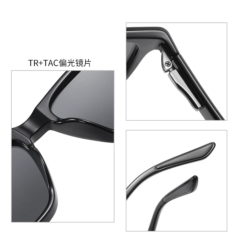 New European and American Fashion Sunglasses Men Women Square Rice Polarizer Nail Glasses Accessory Ar Big Light Brand Camera