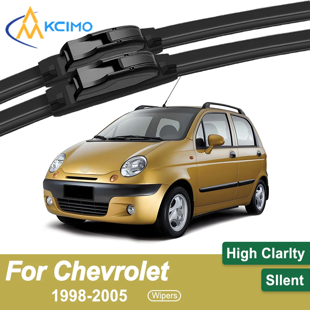 

Premium All-Season Duo 2-Pack Wipers for Chevrolet Spark M100/M150 1998-2005 Crystal Clear View Quiet Operation Durable