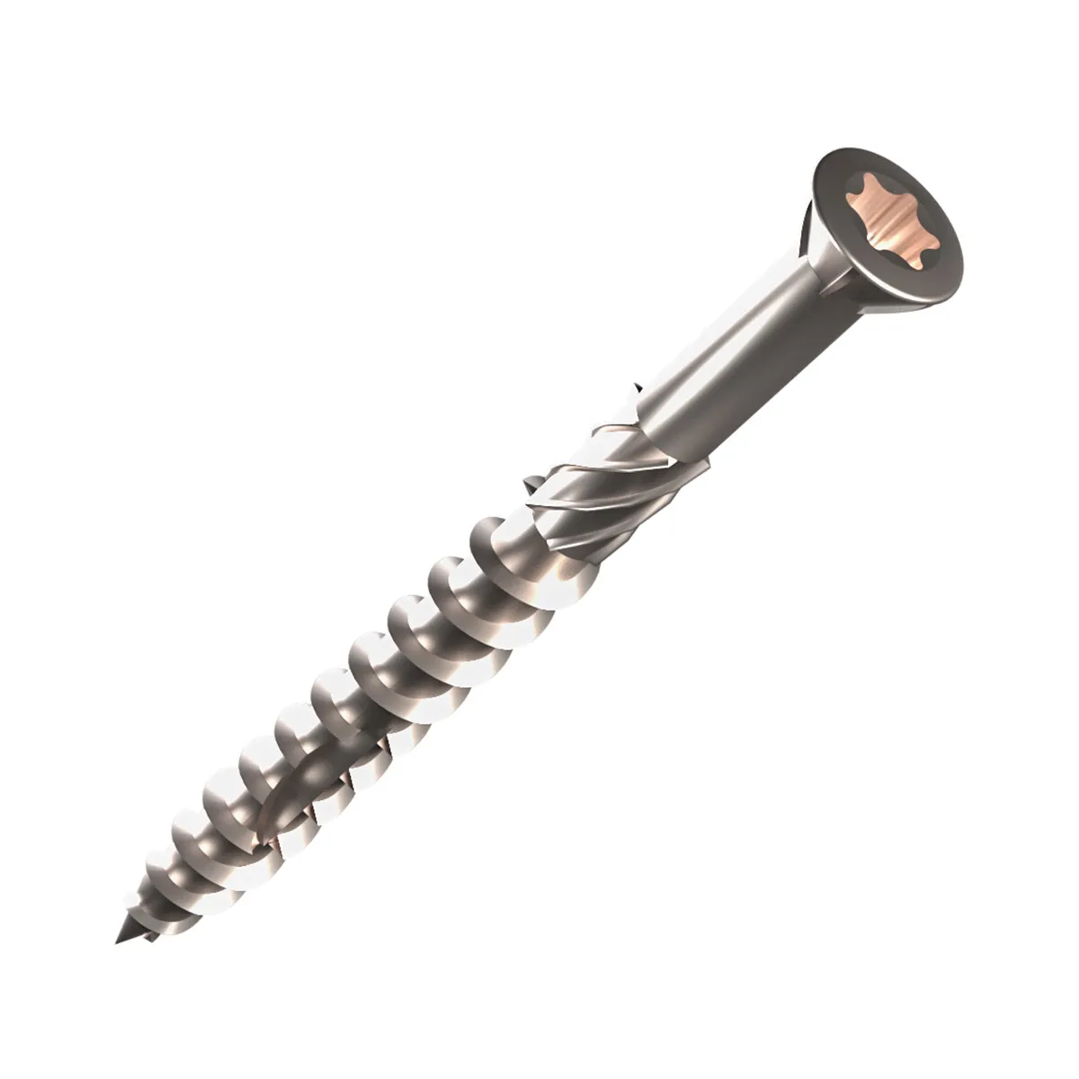 Torx Slot Knurled Type  Stainless Steel Wood Deck Screws Self Tapping Screw Flat Head Counter Sunk for Wood vis inox