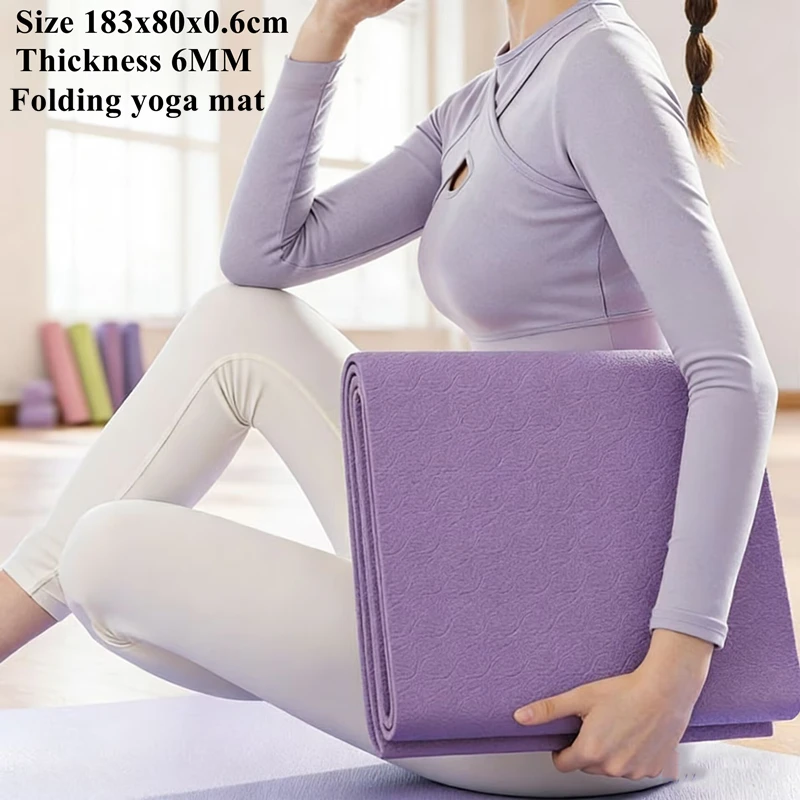 Fold Portable183x80cm Yoga Mats Anti-slip Sport Fitness Mat Blanket for Exercise Yoga Pilates Gymnastics Mat Fitness Equipment