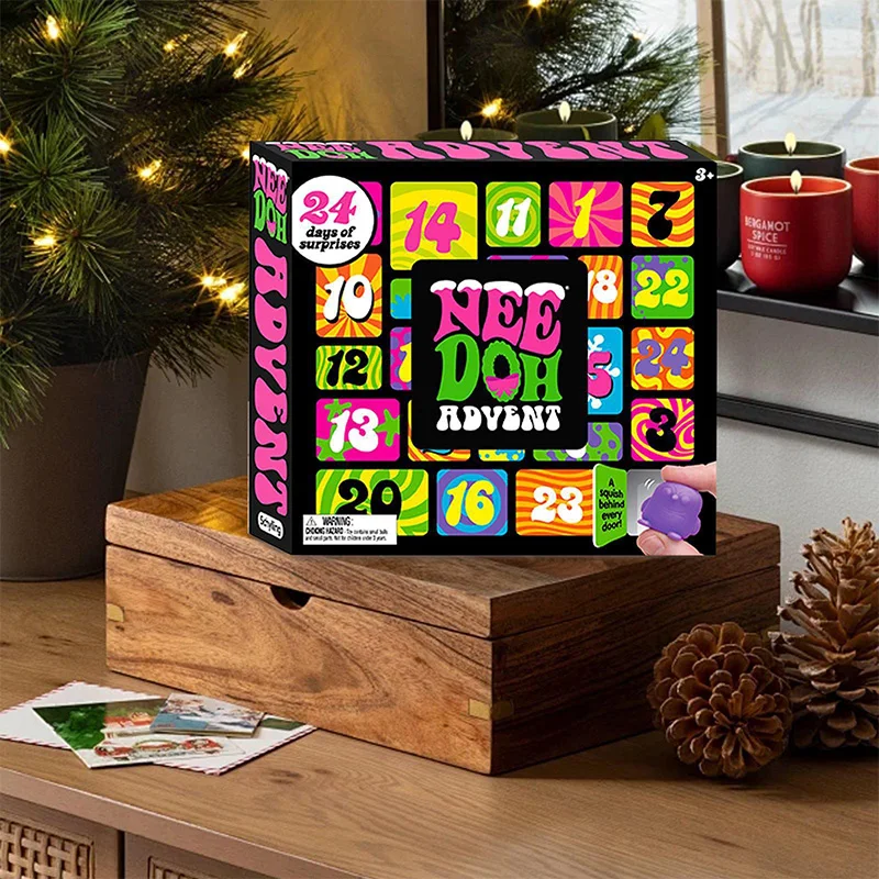 Christmas 2025 Nee Doh Advent Calendar Gift 24 Day Countdown New