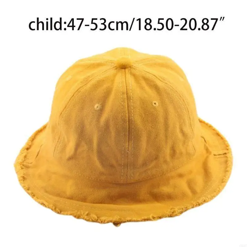C63C Outdoor Sunscreen Fisherman untuk Anak -anak Jumbai Bayi Topi Bucket Pantai Pantai