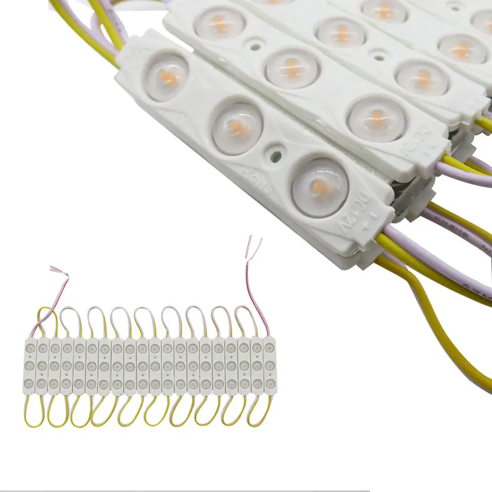 20pcs 2835 3LED injeção módulo 12V Super destaque 1.5W branco. Sinal LED