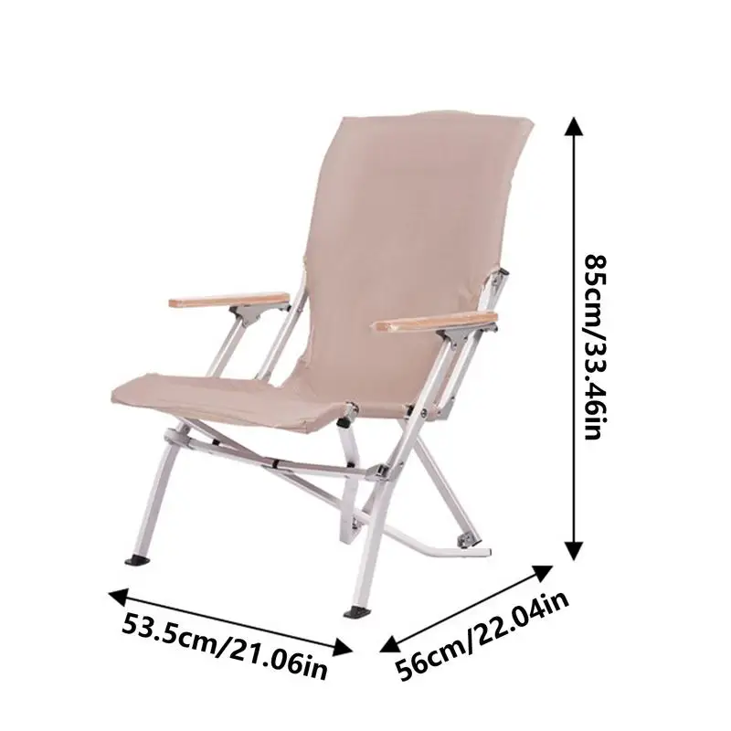 Camping folding chair Outdoor Folding stool 600D Oxford Cloth Seat Dining Beach Chair Heightened Chair Back Patio Chair for Yard