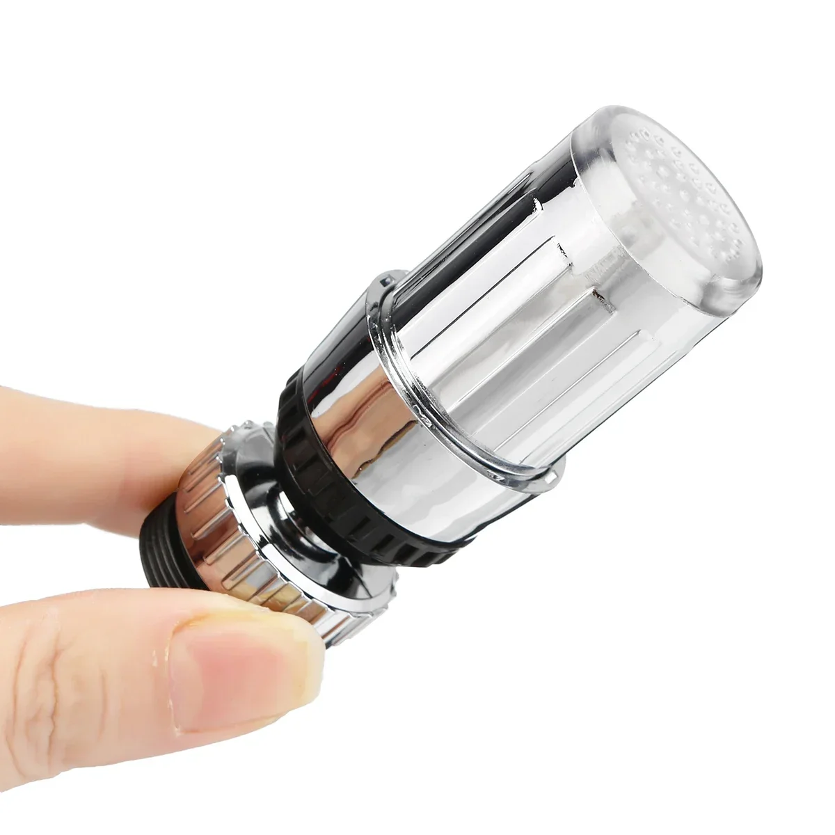 360 Degree Adjustable Kitchen Temperature Sensor 3 Colors Changing RGB Glow Bathroom Nozzle LED Aerators Water Faucet Tap Heads