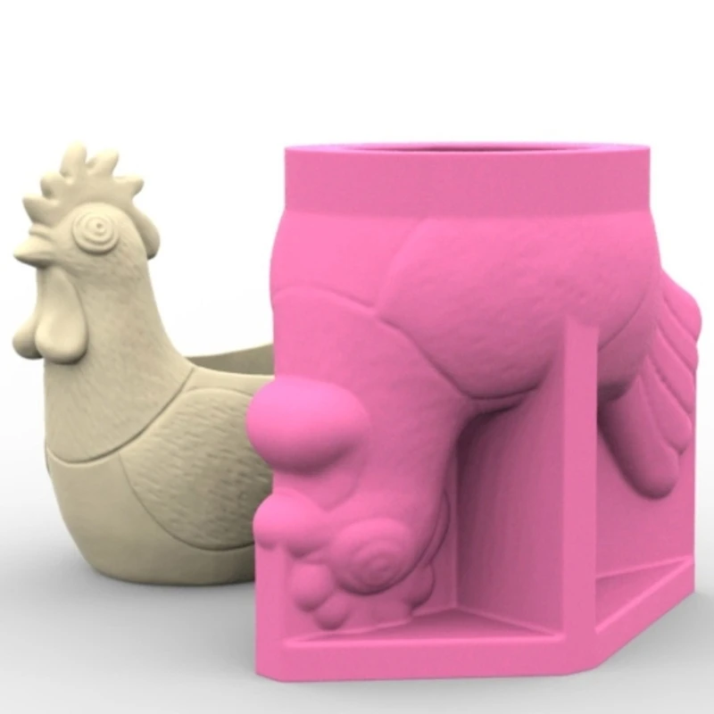 Flowerpot Moulds Rooster for Making Concrete and Resin Flower Holders Dropsale