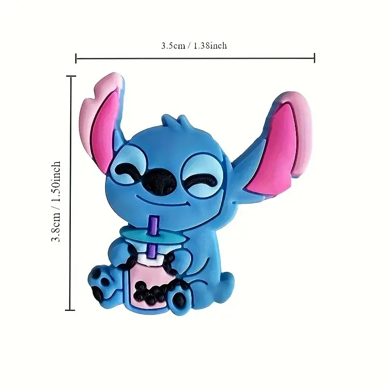 Encantos de sapato Jibbitz Stitch dos desenhos animados para CROCS Conjunto de 8 fivelas de sapato temáticas Disney Stitch removíveis para uso decorativo