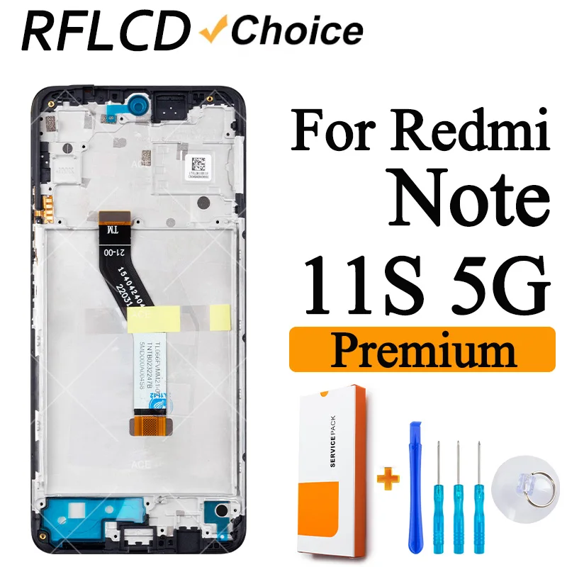 Image of Getestet für Xiaomi Redmi Note 11S 5G LCD-Display Touchscreen-Digitizer-Baugruppe für Redmi Note 11S 5G Display 22031116BG