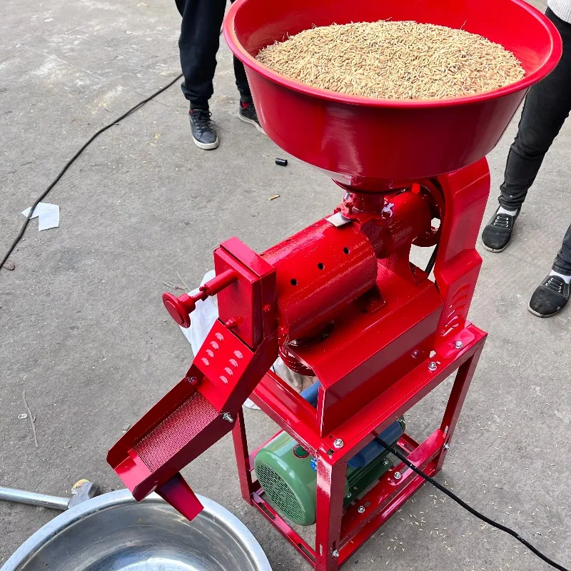 Fully automatic small agricultural rice milling and polishing machine, 2.2KW motor, 150-180 kg/h
