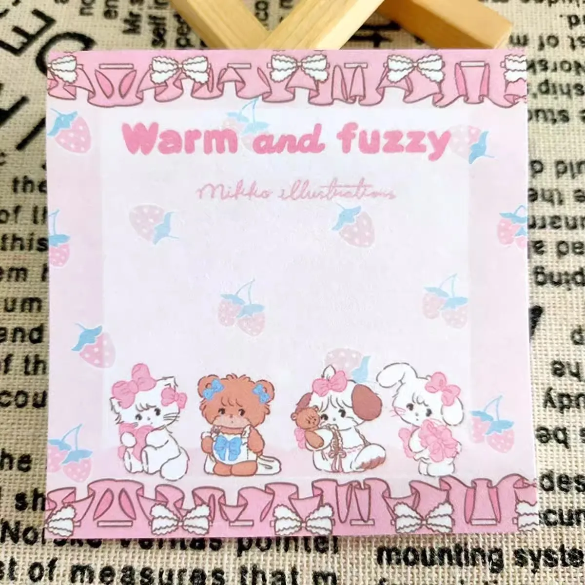 Cartoon Mikko Cat Memo Pad Non-Sticky 50-Page Memo Pad Thickened Color Page Ins Popular Cute Memo Wholesale