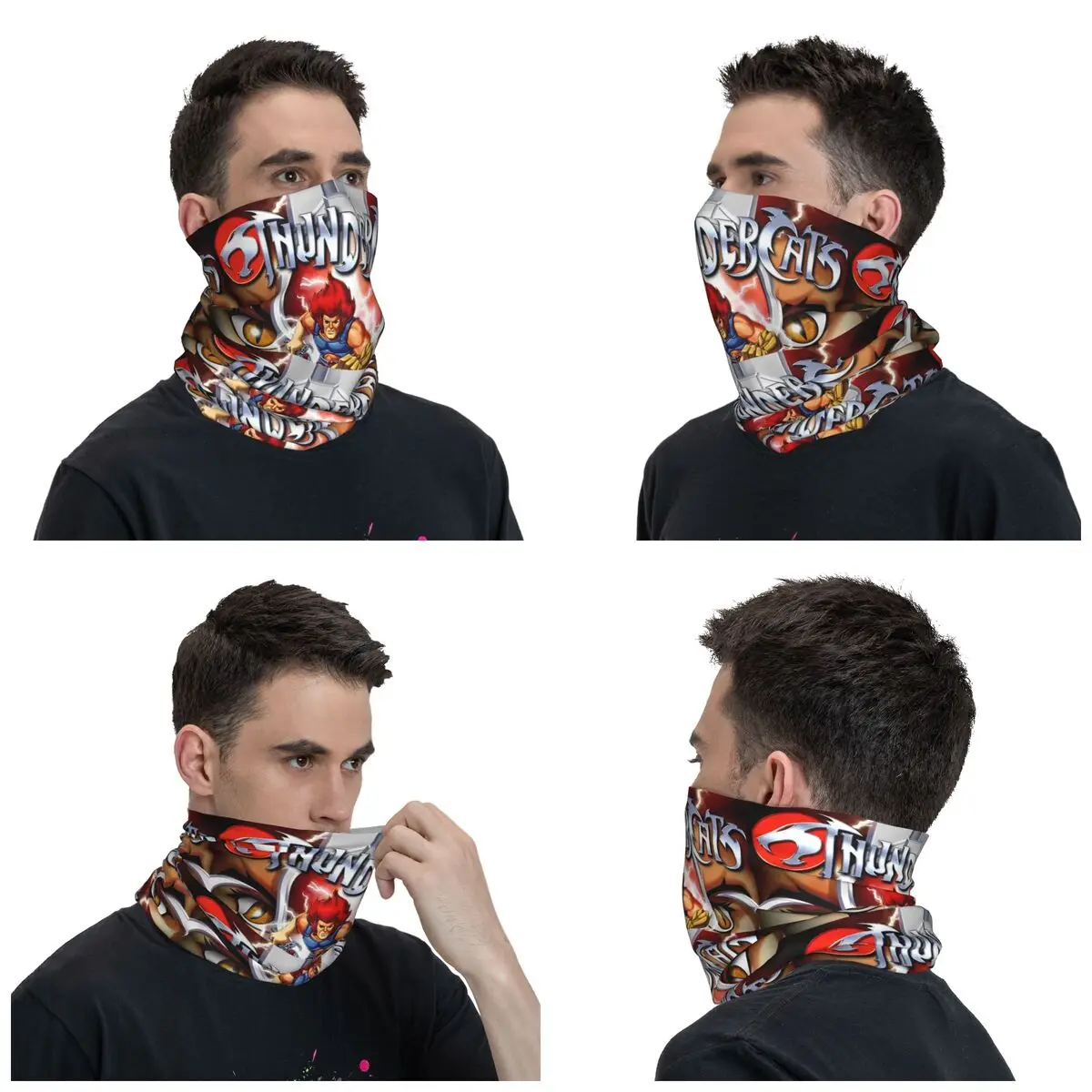 Lion-O Thundercats Anime Bandana Neck Cover Printed Cartoon Wrap Scarf Multifunctional Headwear Hiking Unisex Adult All Season