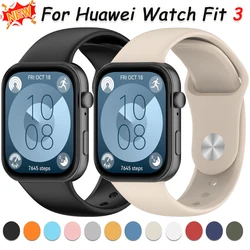 Silicone Strap For Huawei Watch Fit 3 Smartwatch Accessories rubber Replacement Bracelet wristband Huawei Watch fit 3 Correa