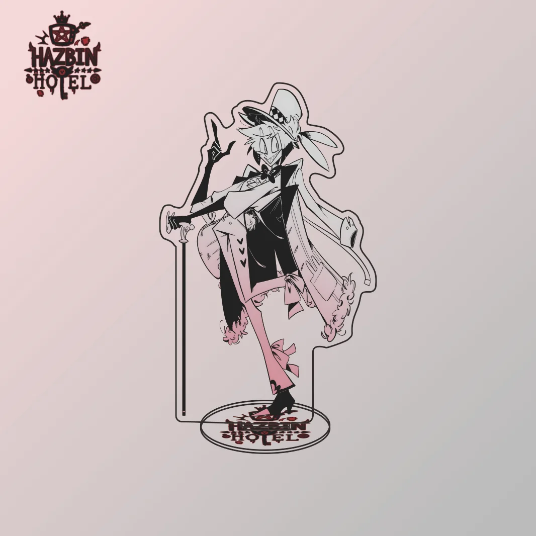 Hazbin Hotel Series 2026 New Arrival 15cm Acrylic Stand Alastor Angel Dust Husk Vox Niffty Sir Pentious Bunny‑Costume Keychain