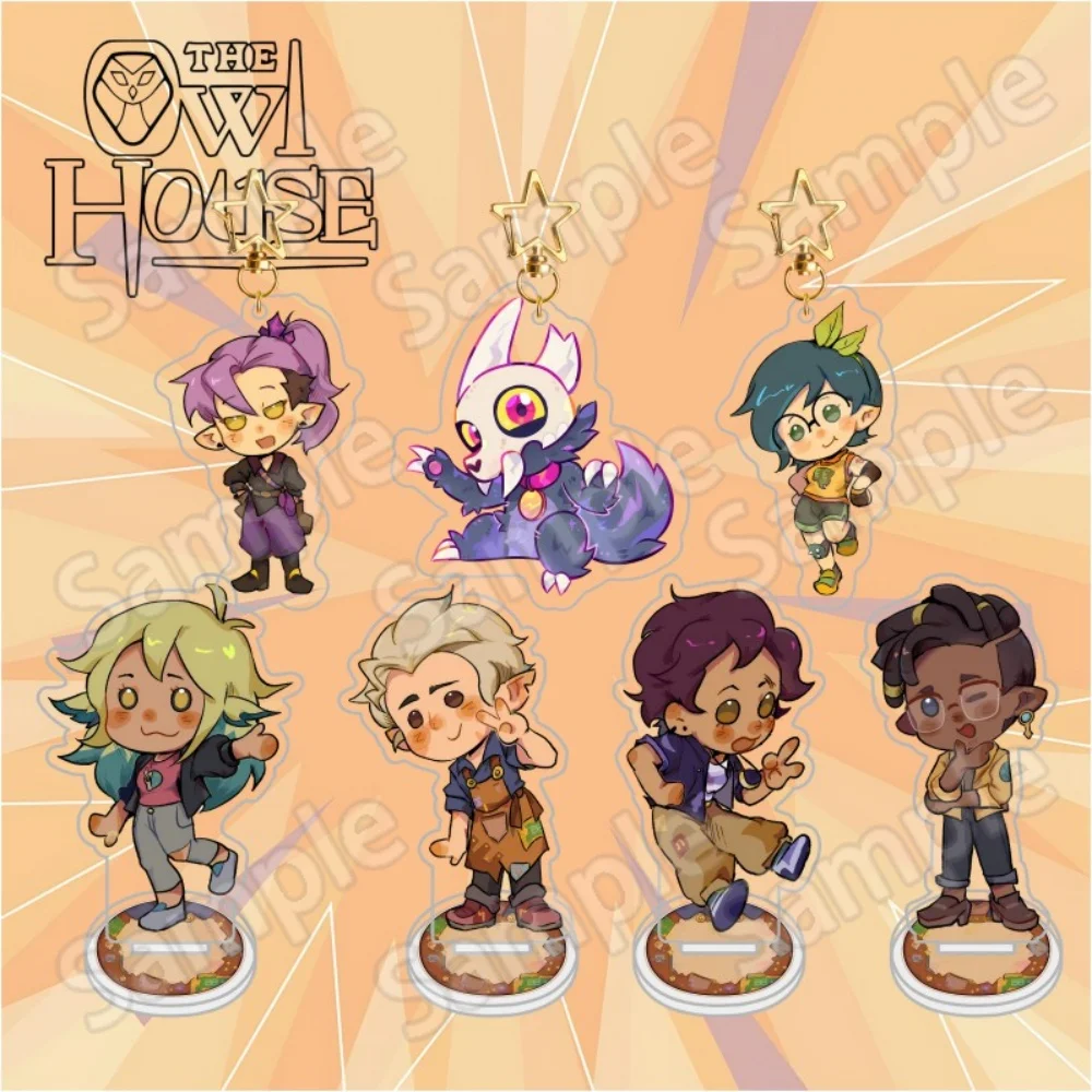 The Owl House Q Version 6‑10cm Acrylic Stand Keychain Amity King Willow Vee Hunter Luz Gus Desktop Ornament Collectible Fan Gift