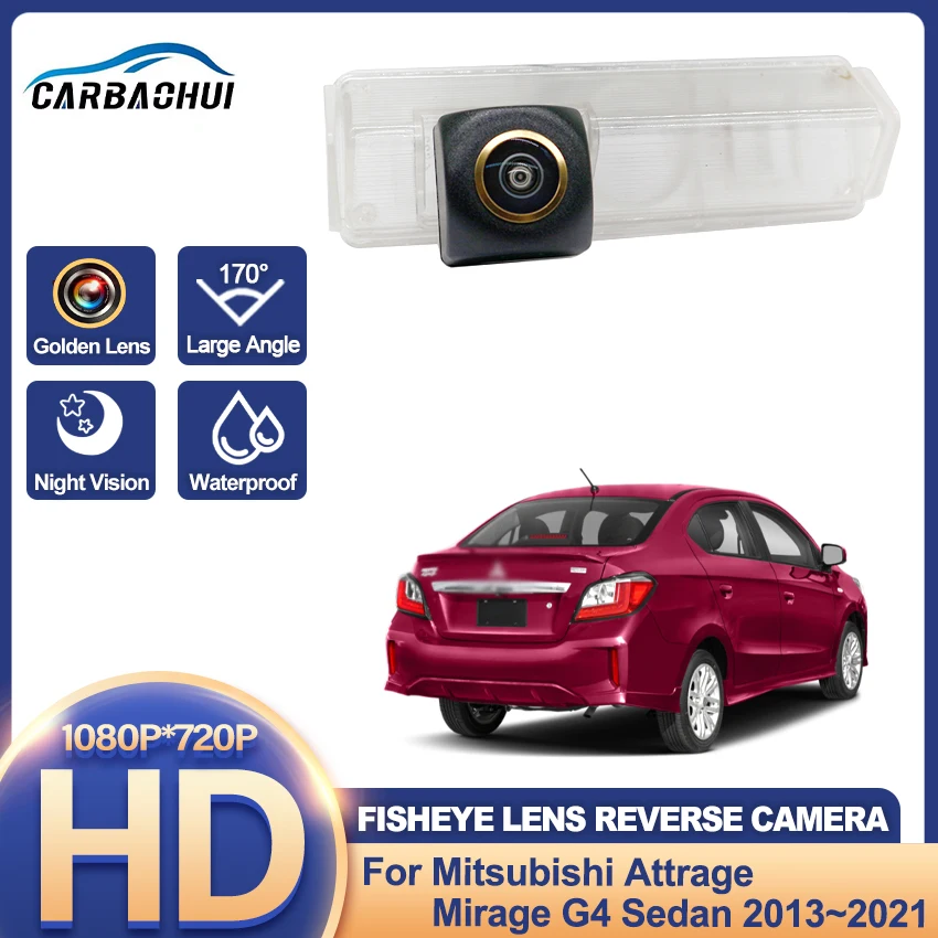For Mitsubishi Attrage Mirage G4 sedan 2013~2021 Rear View Camera  Reverse Camera CCD Night Vision License Plate Camera Golden