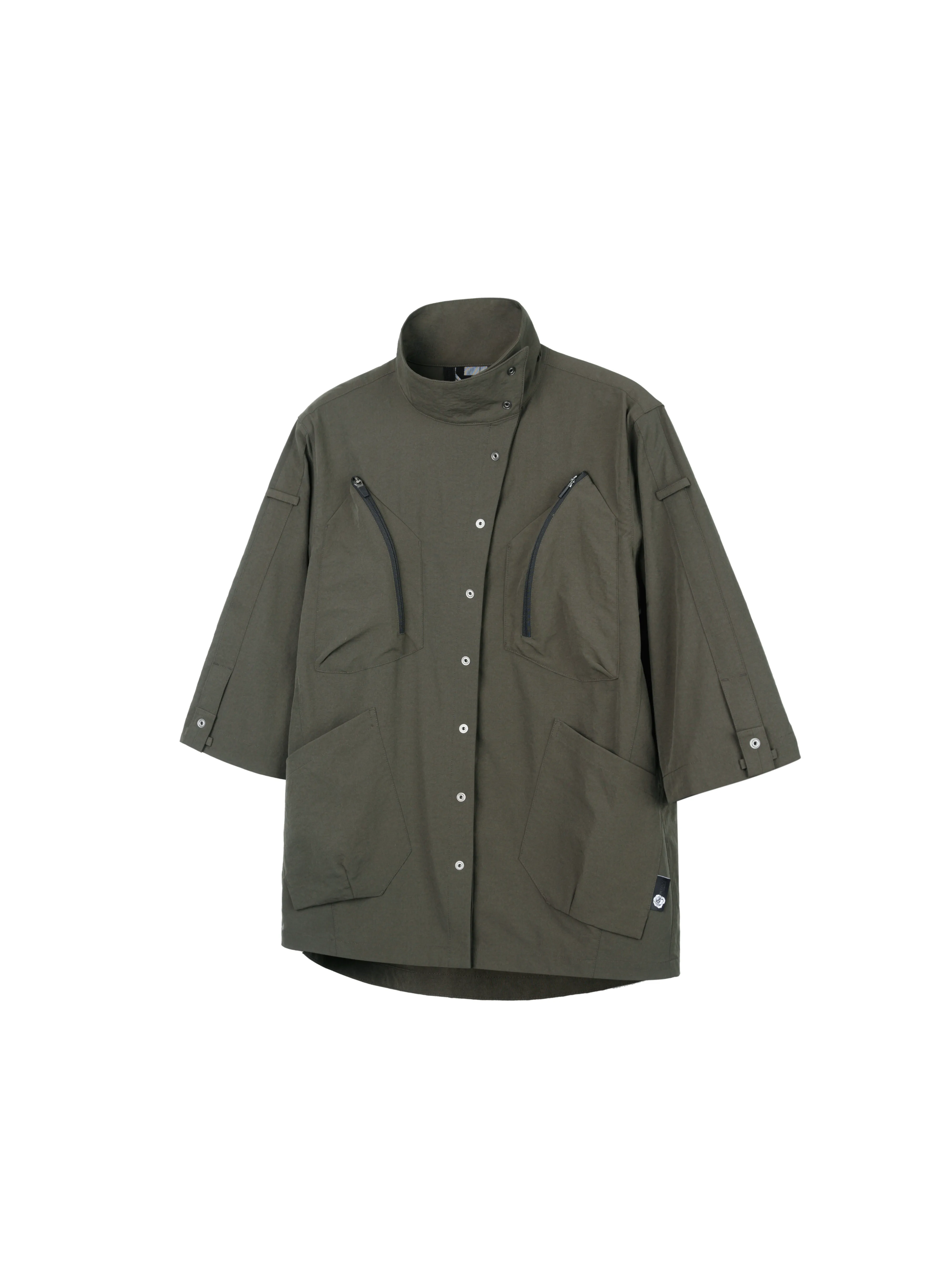 INCONSTANT 26SS J24E casual three quarter  Asymmetrical Collar shirts big pocket work wear fashion street wear