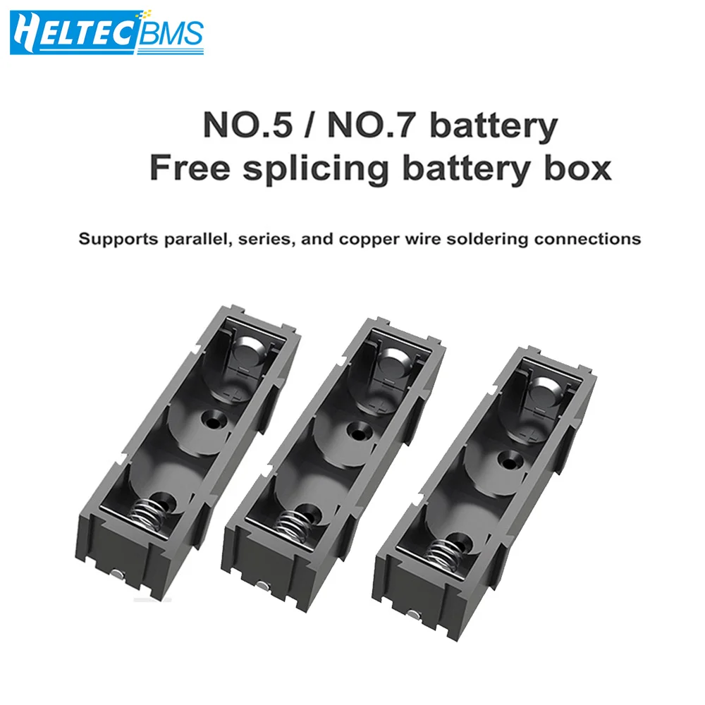 NO.5 Battery Cartridge with Pins NO.7 Battery Slot for PCB in Series and Parallel Battery Box DIY Power Combination Station