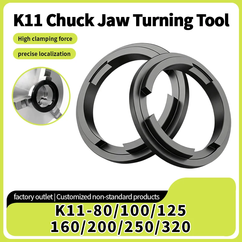 K11-80/100/125/160/200/250/300 Three-Jaw Chuck Claw Trimmer, Manual Eccentric Trimmer, Lathe & CNC Boring Jaw Repair Tool