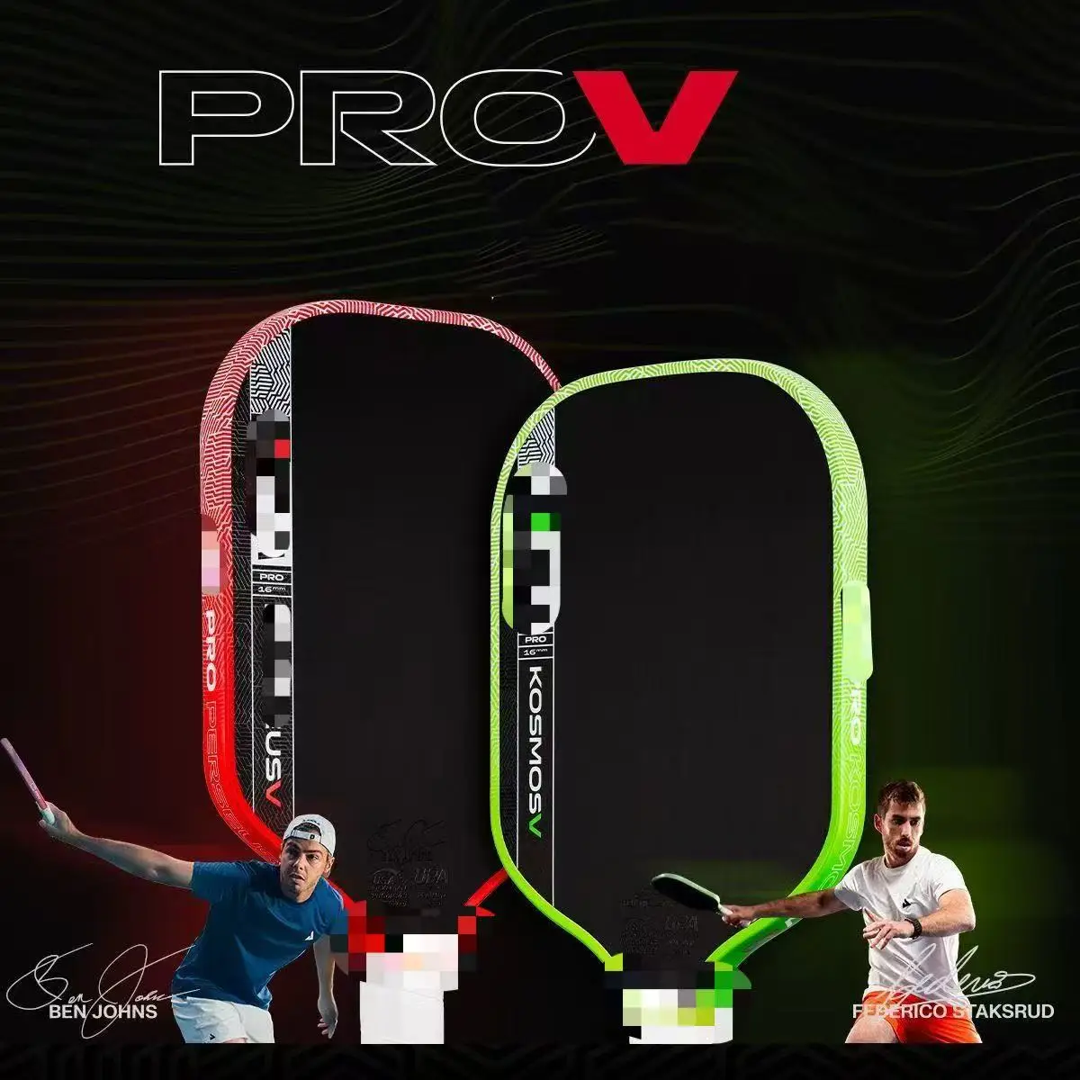 

Ракетка для пиклбола PROV из углеродного волокна 5-го поколения с кинетической рамой, накоплением энергии, высокоэффективной передачей энергии, стабильным поглощением ударов