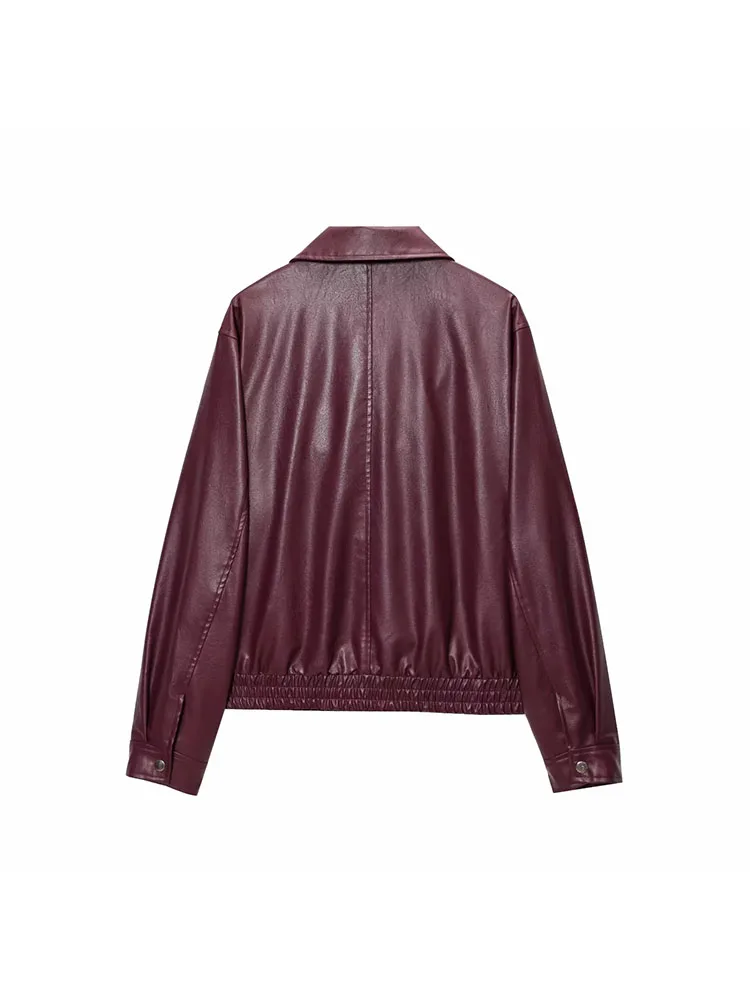 سترات نسائية كلاسيكية من البولي يوريثان ملابس خروج غير رسمية موضة خريف 2025 معطف نسائي رائع بسحاب عالي الشارع ملابس خارجية أنيقة