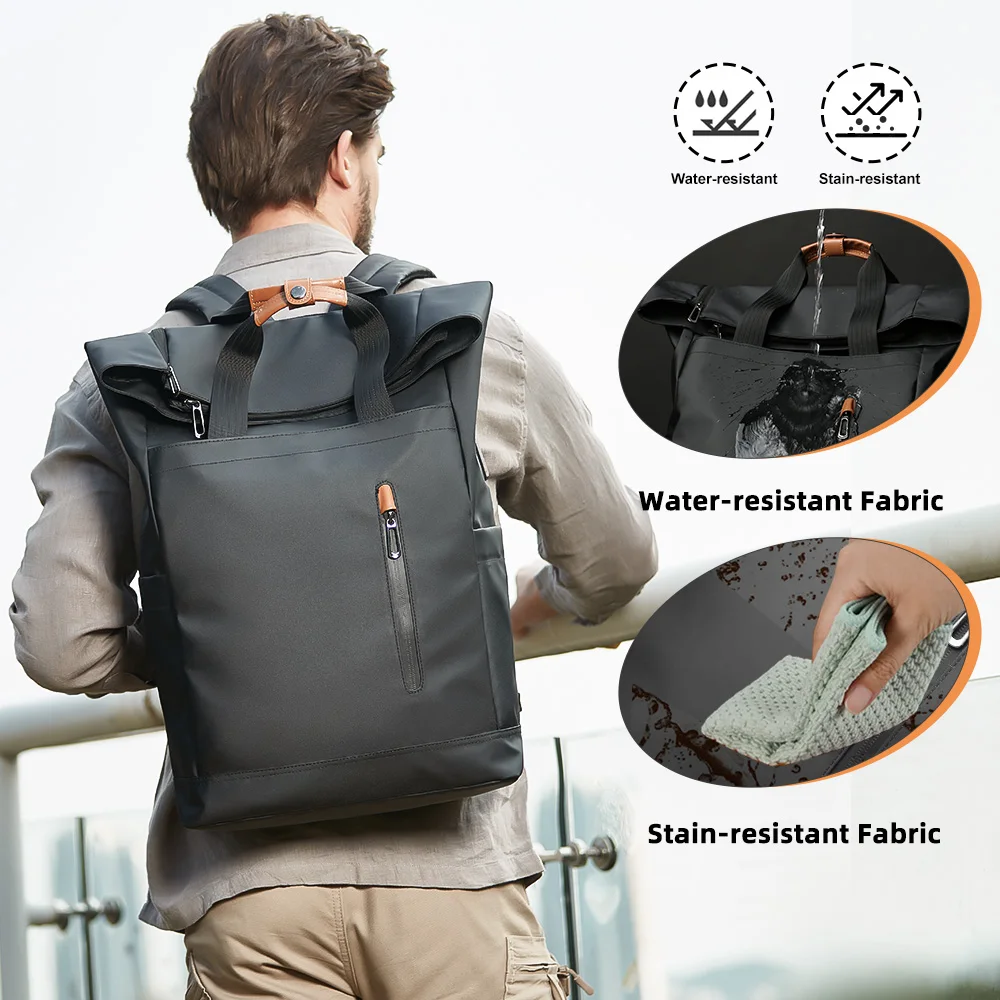 Heroic Knight Travel Men Backpack Multifunction Expandable Laptop Bag USB Port Outdoor Waterproof Hiking Pack For Male Anti-thef