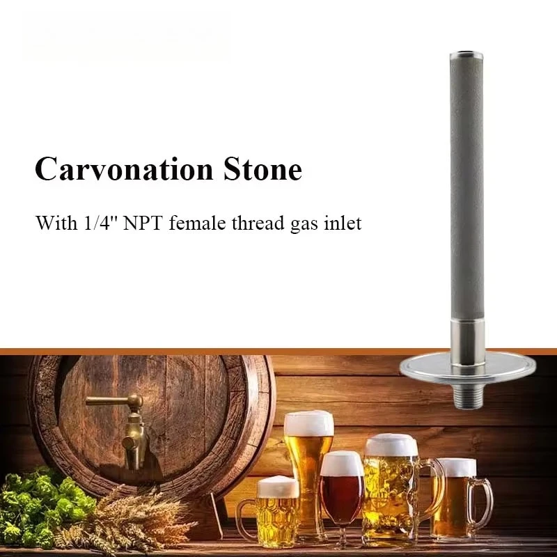 Hengke three-clip sintered stainless steel 316L air beer brewing carbonation aeration homemade stone ejector bubble diffuser