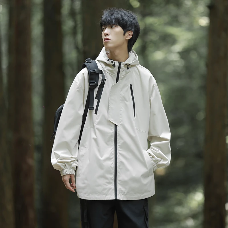 

Мужская функциональная куртка для активного отдыха и альпинизма, весенне-осенняя, в стиле ретро, японский дизайн, свободный крой, с множеством карманов