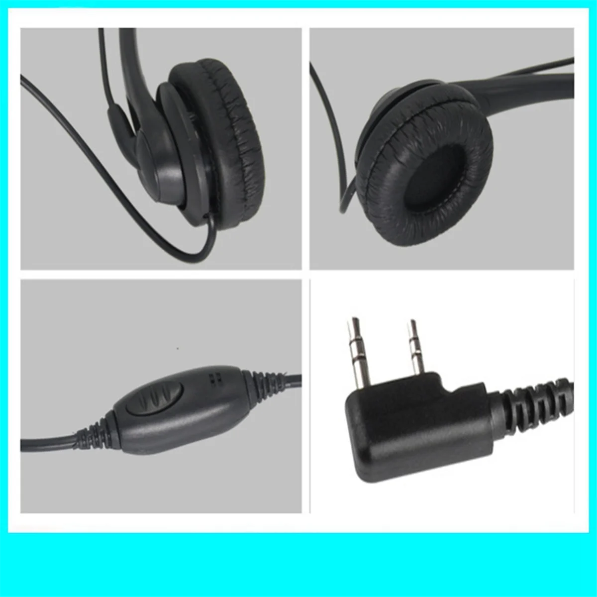 2pin k Stecker Walkie Talkie Headset Schwamm Ohr polster einseitiges Headset Mikrofon