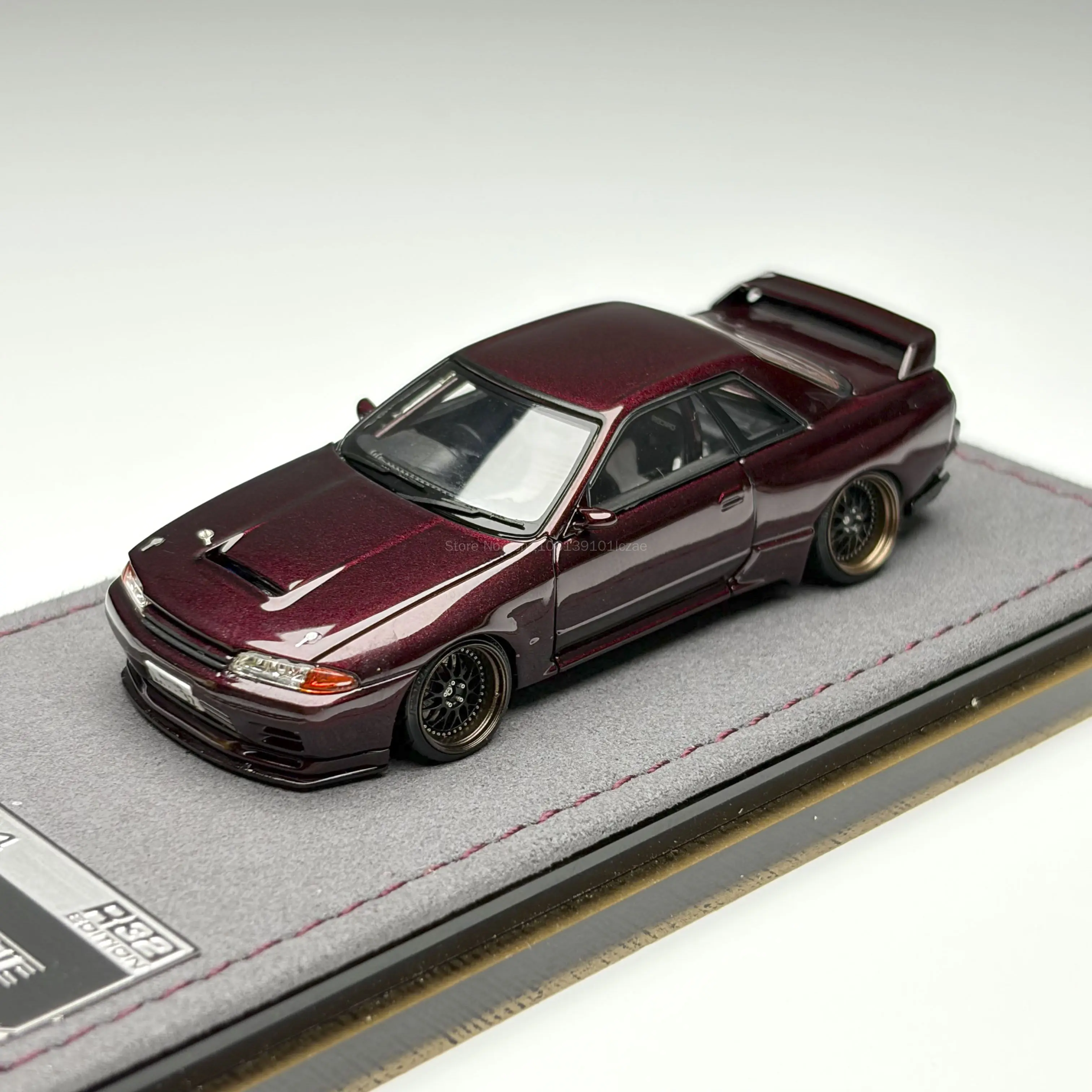 1:64 Mortal X Nissan GTR32 BNR32 R32 Diecast Alloy Car Model Simulation Vehicle Collectible Display Gift For Adult Hobbyist